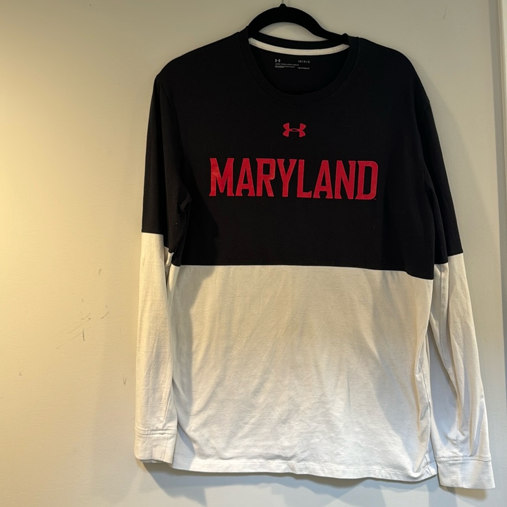 Maryland Terrapins Under Armour Long Sleeve 2019 NCAA Warmup Shirt